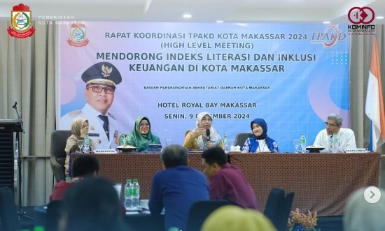 Rakor TPAKD Kota Makassar 2024, Plt Kadis Kominfo Paparkan Peran Teknologi Informasi bagi Akses Keuangan