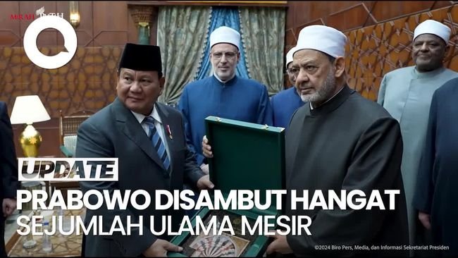 Video: Momen Pertemuan Prabowo dengan Grand Syekh Al-Azhar di Kairo