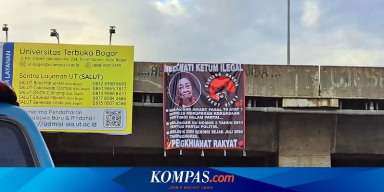 Ketika Spanduk "Serang" Megawati Muncul di Bogor Jelang Kongres PDIP...