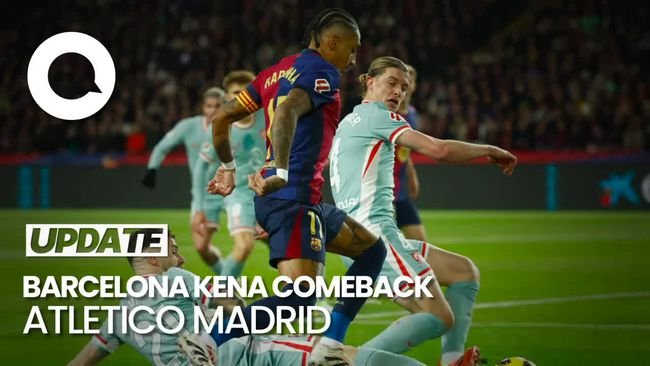 Video Barcelona Kena Comeback Atletico, Tergusur dari Puncak Klasemen