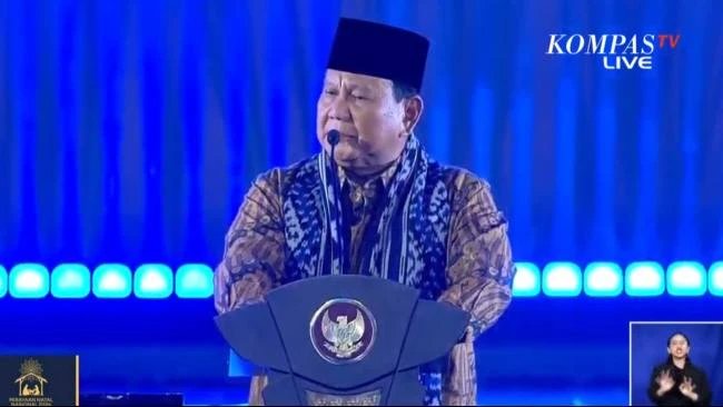 Prabowo di Perayaan Natal, Bicara Keberagaman Agama di Keluarga: Saya Bukti dari Keluarga Pancasila