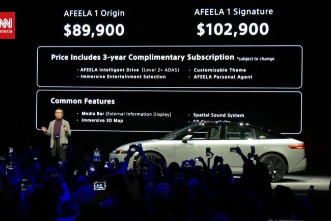 VIDEO: Mobil Listrik Kolaborasi Honda dan Sony Dijual Mulai Rp1,4 M