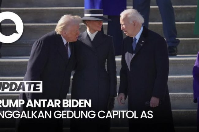 Video: Momen Trump Antar Biden Tinggalkan Gedung Capitol Seusai Pelantikan