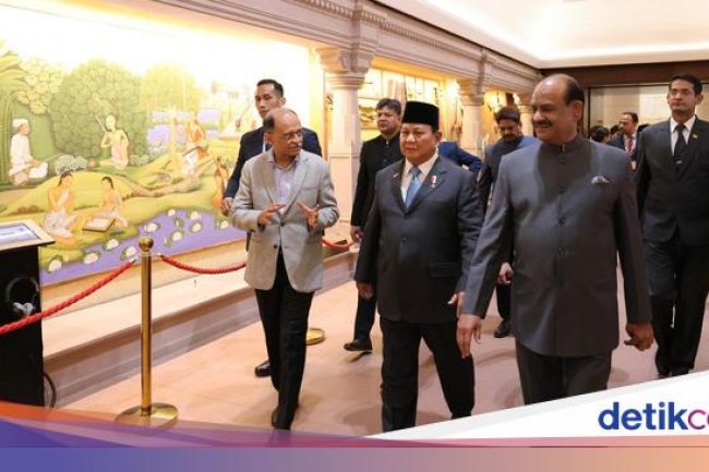 Kunjungi Gedung Parlemen India, Prabowo Keliling Ruang Sidang DPR-MPR