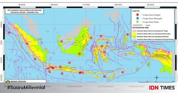 31 Peristiwa Gempa Bumi Merusak Terjadi di 2024, Jabar Paling Banyak