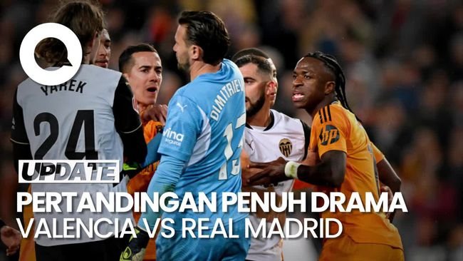 Video: Main Dengan 10 Pemain, Real Madrid Kalahkan Valencia 2-1