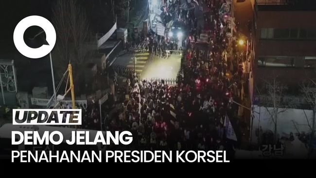 Video: Pendukung Unjuk Rasa saat Muncul Isu Presiden Korsel akan Ditangkap