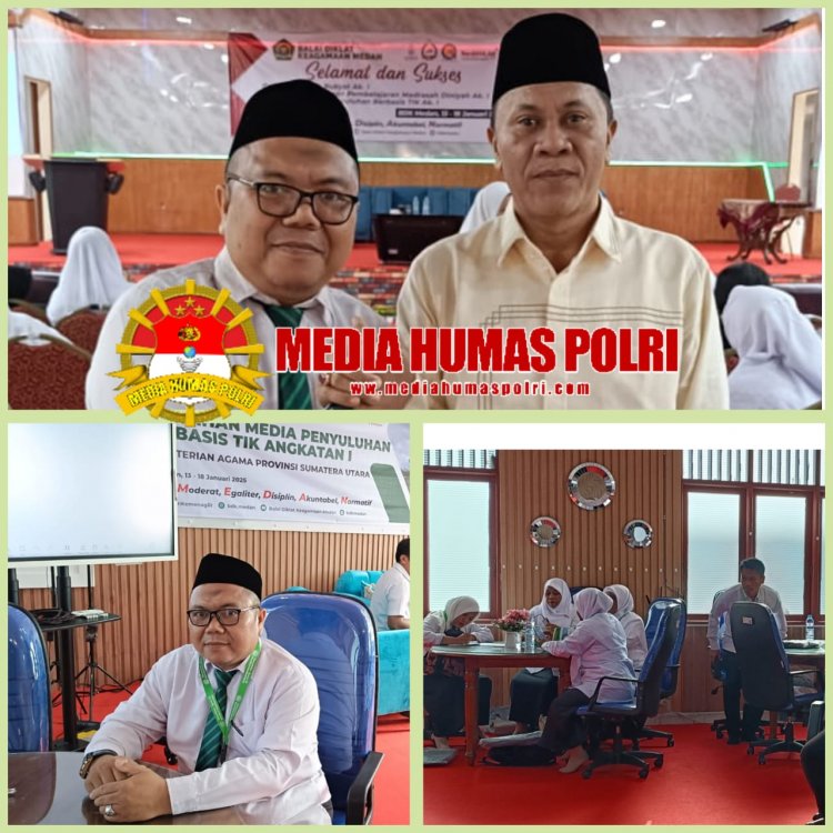 Ketua Kelompok Penyuluhan  Kerja Bapak H. Hamdani Ritonga, S. Ag, M. Sos Mengikuti Pelatihan Media Penyuluhan berbasis Teknologi Informasi Komunikasi