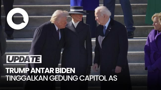 Video: Momen Trump Antar Biden Tinggalkan Gedung Capitol Seusai Pelantikan