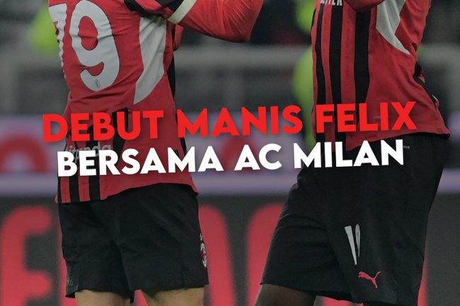 Video: Debut Manis Joao Felix Bawa Milan ke Semifinal Coppa Italia