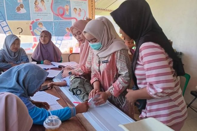 Puskesmas Tanjung Beringin Adakan Posyandu Bulanan