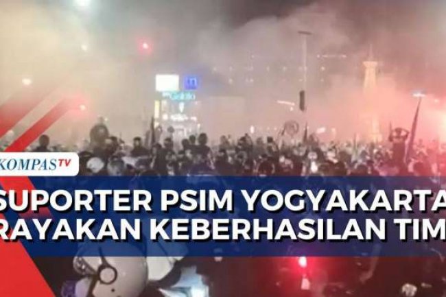 Ribuan Suporter PSIM Yogyakarta Konvoi Rayakan Promosi ke Liga 1