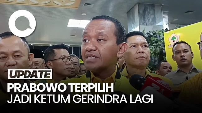 Video: Bahlil Ucap Selamat ke Prabowo yang Terpilih Lagi Jadi Ketum Gerindra