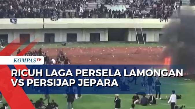 Ricuh Laga Persela Lamongan vs Persijap Jepara, Suporter Mengamuk Rusak Stadion