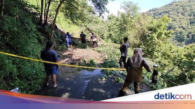 Tebing Setinggi 50 Meter Longsor, Jalan Antarkalurahan di Bukit Menoreh Putus