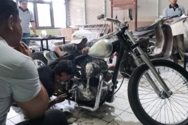 Warga Binaan Rutan Kuala Kapuas Produksi Motor Custom, Pencinta Otomotif Merapat!