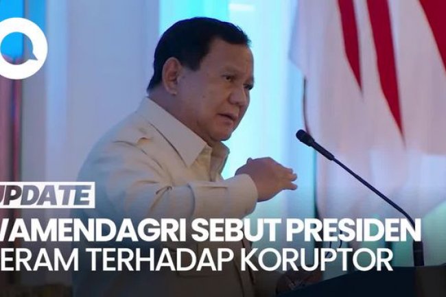 Video Wamendagri Sebut Prabowo Geram Terhadap Koruptor, Minta Dihukum Berat