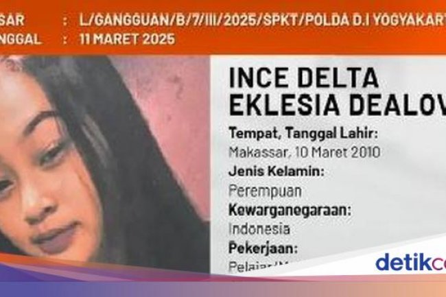 Bantu Cari Dab! Dik Ince dari Sleman Sudah 11 Hari Tak Pulang