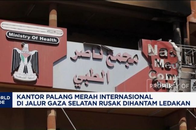 Video:Kantor Palang Merah Internasional di Gaza Rusak Dihantam Ledakan