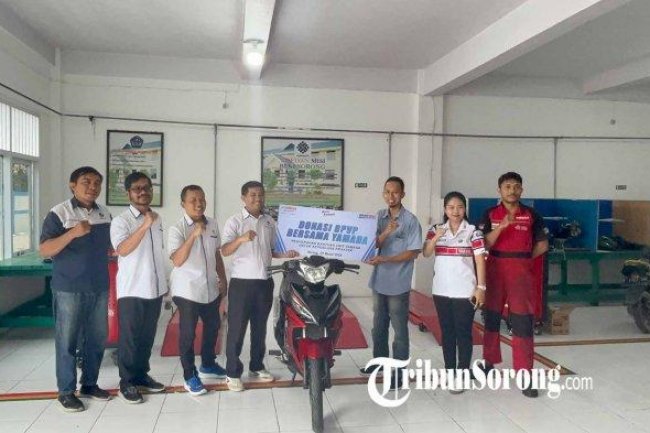 BPVP Sorong Terima Donasi Motor dari Yamaha Hasjrat Abadi, Dukung Pelatihan Otomotif