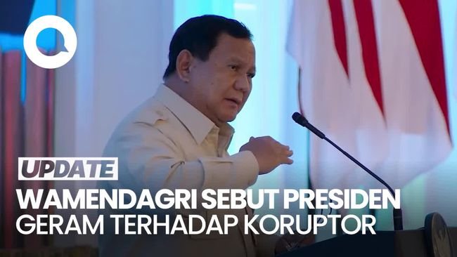 Video Wamendagri Sebut Prabowo Geram Terhadap Koruptor, Minta Dihukum Berat