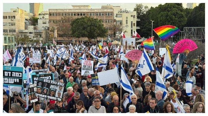 Puluhan Ribu Orang Berdemo di Israel, Mayoritas Warga Israel Ingin Perang Gaza Disudahi