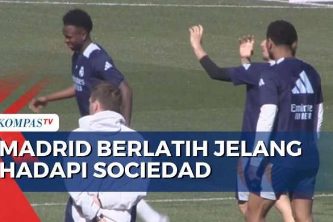 Real Madrid Berlatih Jelang Hadapi Sociedad, Mbappe Fit dan Siap Diturunkan