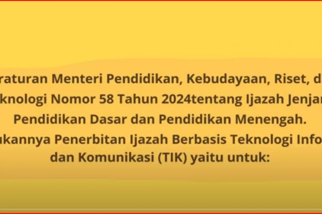 Wajib Baca! Transformasi Digital: Penerbitan Ijazah Berbasis Teknologi Informasi dan Komunikasi di Pendidikan Dasar dan Menengah