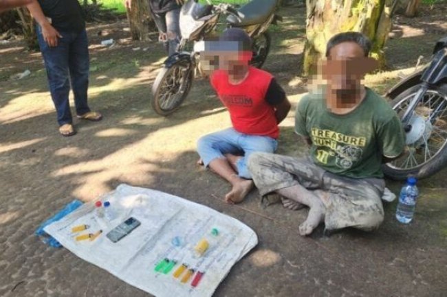 Polisi Tangkap Dua Pengedar Sabu Usai Kejar-kejaran di Sawah