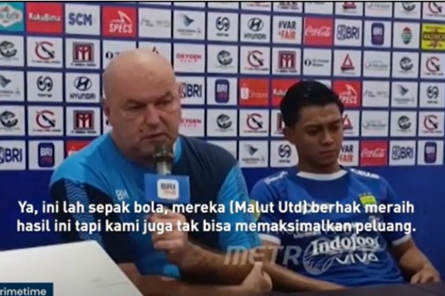 Bojan Hodak Kecewa Persib Tak Mampu Memaksimalkan Peluang saat Hadapi Malut FC