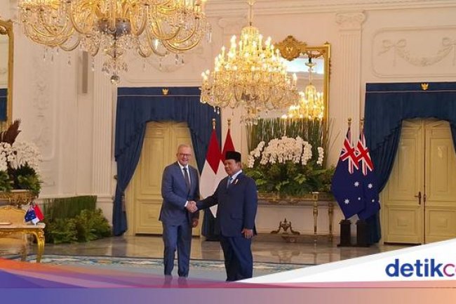 Prabowo Terima Kunjungan PM Australia Anthony Albanese di Istana Merdeka