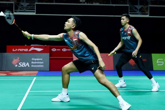 Ganda Putra Indonesia Mengalahkan Wakil Malaysia di Singapor