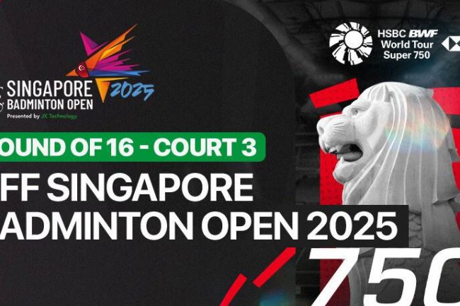 Live Streaming KFF Singapore Badminton Open 2025 - Round of 16 (Court 3)