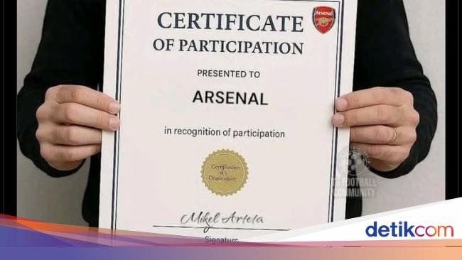 Meme: Arsenal Sudah Gagal Juara, Kini Terancam Digeser Rival Lain Pula