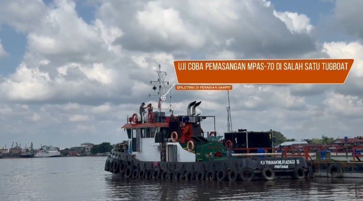 KSOP Sampit Sukses Lakukan Uji Coba E-Pilotage Dengan MPas 70 di Alur Pemanduan Luar Biasa