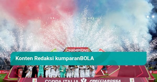 Foto: Bologna Angkat Trofi Coppa Italia, AC Milan Gigit Jari