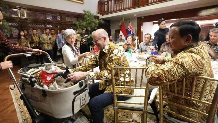 PM Australia Albanese Beri Syal ke Bobby 'Anabul' Prabowo