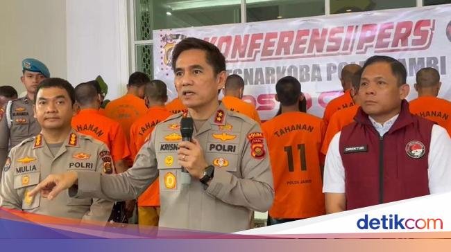 Polda Jambi Ungkap Jaringan Narkoba Internasional, Petugas Buru Bandar