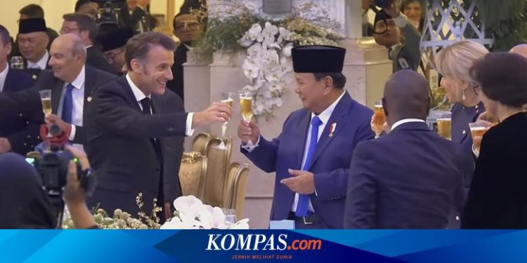 Saat Istana Jelaskan Prabowo-Macron Bersulang dengan Jus Apel, Bukan Alkohol