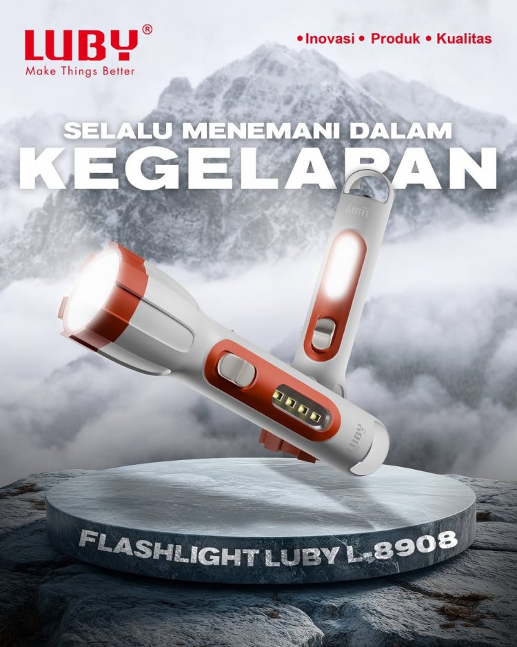Senter LED LUBY L 8908: Penerangan Maksimal, Hemat Energi