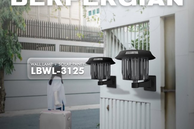 Lampu Dinding Solar Panel LUBY LBWL-3125: Solusi Pencahayaan Hemat Energi dan Ramah Lingkungan