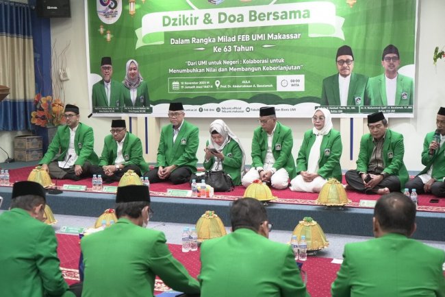 Dzikir Rangkaian Milad 61 FEB UMI, Rektor: Langkah Inovasi hingga Akeditasi Internasional