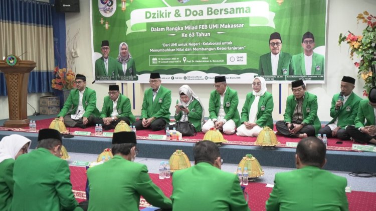 Dzikir Rangkaian Milad 61 FEB UMI, Rektor: Langkah Inovasi hingga Akeditasi Internasional
