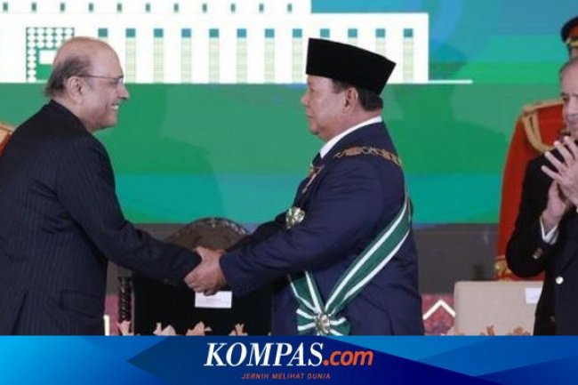 Presiden Prabowo Terima Penghargaan Nishan-e-Pakistan dari Presiden Pakistan