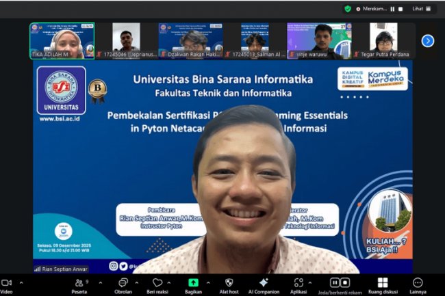 Prodi Teknologi Informasi UBSI Selenggarakan Workshop Pembekalan Sertifikasi Internasional PCAP Python Netacad