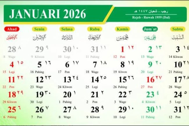 Daftar Hari Peringatan Nasional dan Internasional Januari 2026