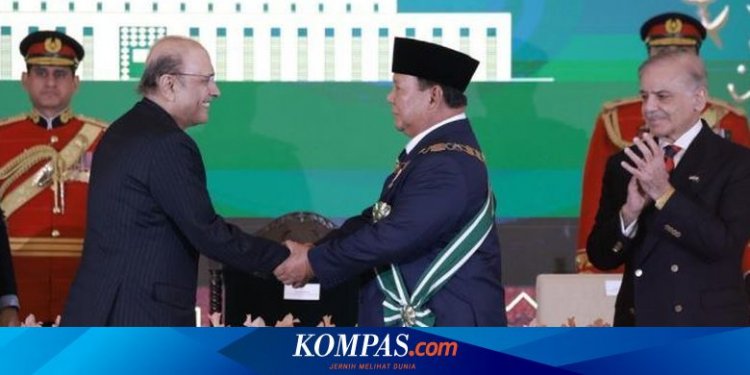 Presiden Prabowo Terima Penghargaan Nishan-e-Pakistan dari Presiden Pakistan