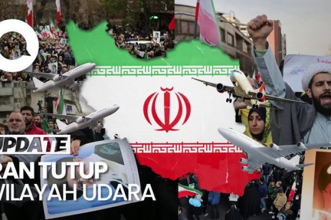 Video: Kondisi Langit Iran Sepi dari Penerbangan Internasional Usai Ditutup