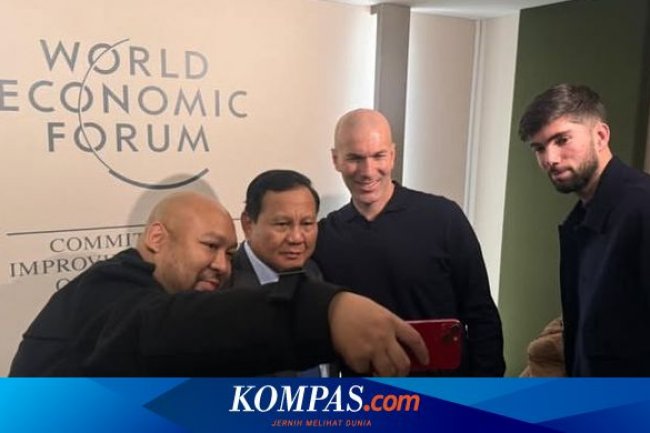 Prabowo Bertemu Legenda Sepak Bola Zinédine Zidane di Swiss