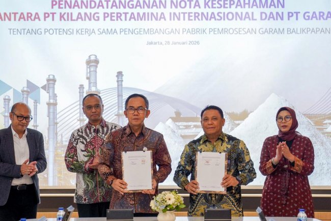 PT Kilang Pertamina Internasional dan PT Garam Perkuat Sinergi Hilirisasi Garam